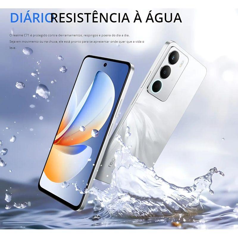 Smartphone Realme C71, 256GB, 4GB RAM, Câmera 50MP, Android 15